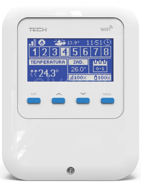 Internetový WiFi regulátor TECH EU WiFi 8S pro el pohony