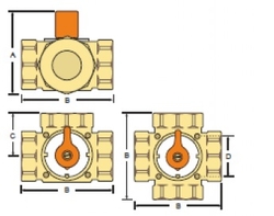 HP směšovací sada UMHP-25- 6,3 set pohonu 230V a ventilu