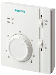 SIEMENS RAA31.26 termostat, teplota 8 až 30 °C 2x ZAP/VYP LED