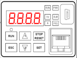 Frekvenční měnič Hitachi WJ200-002SF 