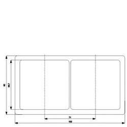 SIEMENS 5TG1322 2-rámeček pro tlačítka DELTA style